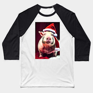 Christmas Pig (Christmas Animals) Baseball T-Shirt